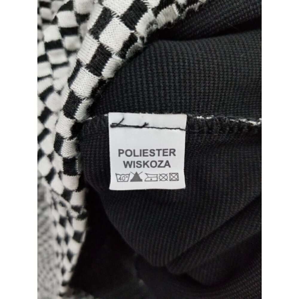 Koren Zippered Vest Checkered Color Block Pattern Collar Button Details Sz Large - Picture 3 of 6